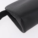 CHANEL Pouch Caviar Skin Black Gold CC Auth 183391-15