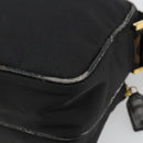 FENDI Shoulder Bag Canvas Black Gold Auth 183392-16