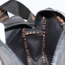 FENDI Shoulder Bag Canvas Black Gold Auth 183392-20