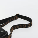 FENDI Shoulder Bag Canvas Black Gold Auth 183392-14