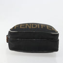 FENDI Shoulder Bag Canvas Black Gold Auth 183392-5
