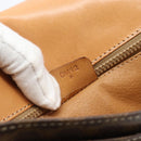 CELINE Macadam Canvas Clutch Bag PVC Leather Brown Gold Auth 183398A-12