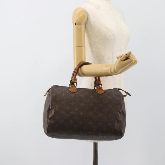 LOUIS VUITTON Monogram Speedy 30 Hand Bag M41526 LV Auth 183399