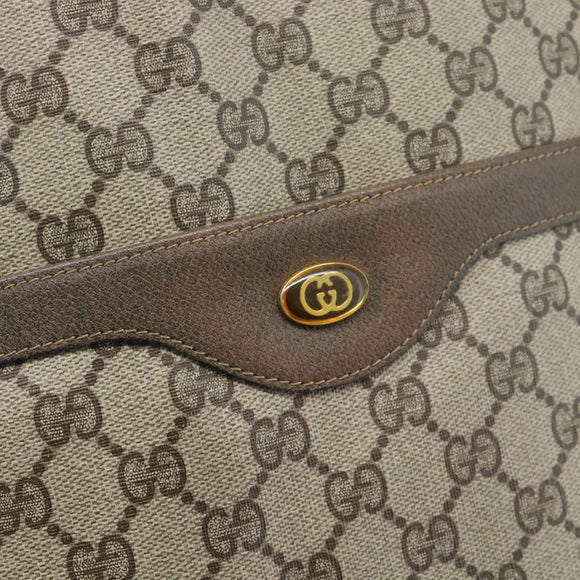 GUCCI GG Supreme Web Sherry Line Tote Bag PVC Beige Red 39 02 003 Auth 183400