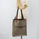 GUCCI GG Supreme Web Sherry Line Tote Bag PVC Beige Red 39 02 003 Auth 183400-21