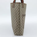 GUCCI GG Supreme Web Sherry Line Tote Bag PVC Beige Red 39 02 003 Auth 183400-4