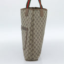 GUCCI GG Supreme Web Sherry Line Tote Bag PVC Beige Red 39 02 003 Auth 183400-5