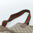 GUCCI GG Supreme Web Sherry Line Tote Bag PVC Beige Red 39 02 003 Auth 183400-8