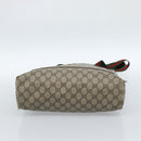 GUCCI GG Supreme Web Sherry Line Tote Bag PVC Beige Red 39 02 003 Auth 183400-9