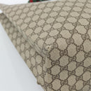 GUCCI GG Supreme Web Sherry Line Tote Bag PVC Beige Rot Auth 183401-11