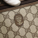 GUCCI GG Supreme Web Sherry Line Tote Bag PVC Beige Rot Auth 183401-16