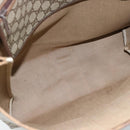 GUCCI GG Supreme Web Sherry Line Tote Bag PVC Beige Rot Auth 183401-17
