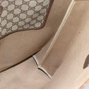 GUCCI GG Supreme Web Sherry Line Tote Bag PVC Beige Rot Auth 183401-18