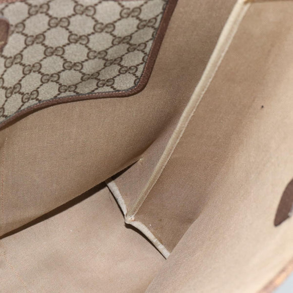 GUCCI GG Supreme Web Sherry Line Tote Bag PVC Beige Rot Auth 183401