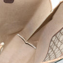 GUCCI GG Supreme Web Sherry Line Tote Bag PVC Beige Rot Auth 183401-19