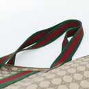 GUCCI GG Supreme Web Sherry Line Tote Bag PVC Beige Rot Auth 183401-8