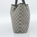 GUCCI GG Supreme Sherry Line Tote Bag PVC Navy Rot 211134 Auth 183402-5