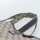 GUCCI GG Supreme Sherry Line Tote Bag PVC Navy Rot 211134 Auth 183402-8