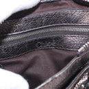 Chloe Paddington Mini Hand Bag Leather Silver Metallic gray Auth 183406A-21