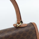 CELINE Macadam Canvas Hand Bag PVC Leather Brown Gold Auth 183407-9