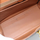 CELINE Macadam Canvas Hand Bag PVC Leather Brown Gold Auth 183407-10