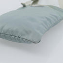 PRADA Shoulder Bag Nylon Light Blue Silver Auth 183410-8