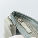 PRADA Shoulder Bag Nylon Light Blue Silver Auth 183410-9