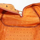 MCM Vicetos Logogram Mini Boston Bag PVC Leather 2way Brown Gold Auth 183418A-20