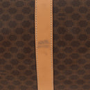CELINE Macadam Canvas Boston Bag PVC Leather Brown Gold Auth 183419V-6