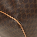 CELINE Macadam Canvas Boston Bag PVC Leather Brown Gold Auth 183419V-14