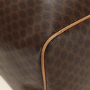 CELINE Macadam Canvas Boston Bag PVC Leather Brown Gold Auth 183419V-15