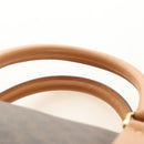 CELINE Macadam Canvas Boston Bag PVC Leather Brown Gold Auth 183419V-9