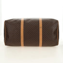 CELINE Macadam Canvas Boston Bag PVC Leather Brown Gold Auth 183419V-5