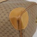 GUCCI Micro GG Supreme Boston Bag PVC Beige Gold Auth 183425-12