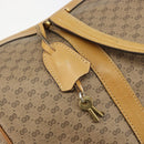 GUCCI Micro GG Supreme Boston Bag PVC Beige Gold Auth 183425-14