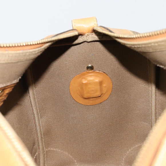 GUCCI Micro GG Supreme Boston Bag PVC Beige Gold Auth 183425