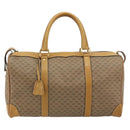 GUCCI Micro GG Supreme Boston Bag PVC Beige Gold Auth 183425-2