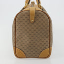 GUCCI Micro GG Supreme Boston Bag PVC Beige Gold Auth 183425-5