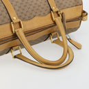 GUCCI Micro GG Supreme Boston Bag PVC Beige Gold Auth 183425-7