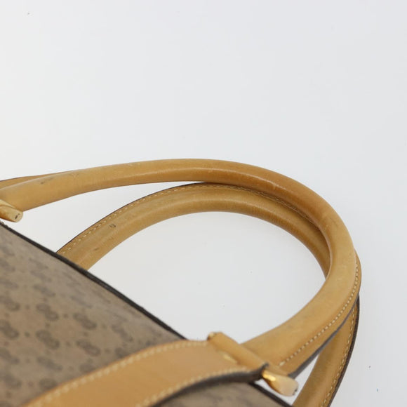 GUCCI Micro GG Supreme Boston Bag PVC Beige Gold Auth 183425