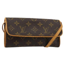 LOUIS VUITTON Monogram Pochette Twin PM Shoulder Bag M51854 LV Auth 183430-1