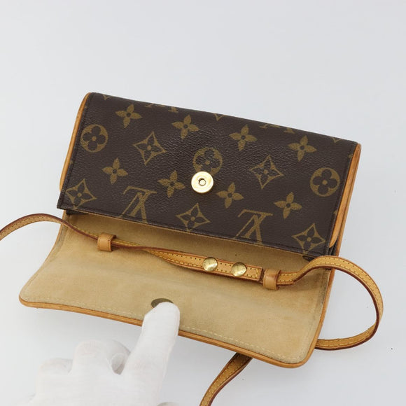 LOUIS VUITTON Monogram Pochette Twin PM Shoulder Bag M51854 LV Auth 183430