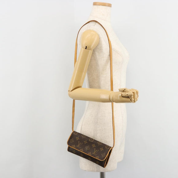 LOUIS VUITTON Monogram Pochette Twin PM Shoulder Bag M51854 LV Auth 183430