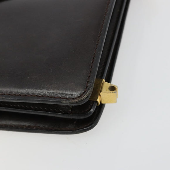 CELINE Umhängetasche Leder Gold Braun Original 183437
