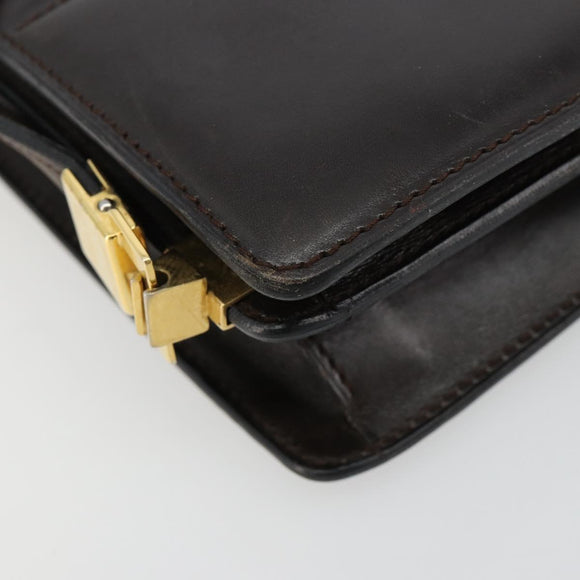 CELINE Umhängetasche Leder Gold Braun Original 183437