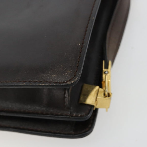 CELINE Umhängetasche Leder Gold Braun Original 183437