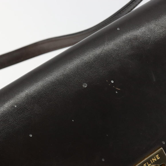 CELINE Umhängetasche Leder Gold Braun Original 183437