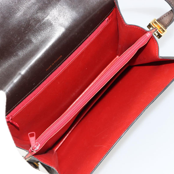 CELINE Umhängetasche Leder Gold Braun Original 183437