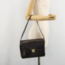 CELINE Umhängetasche Leder Gold Braun Original 183437-25