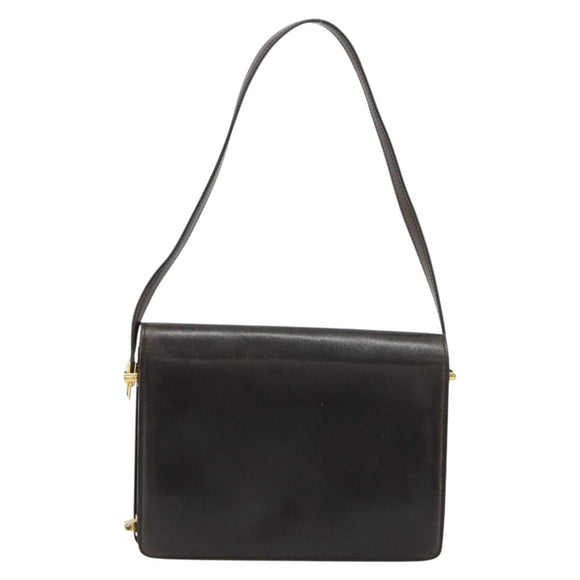 CELINE Umhängetasche Leder Gold Braun Original 183437